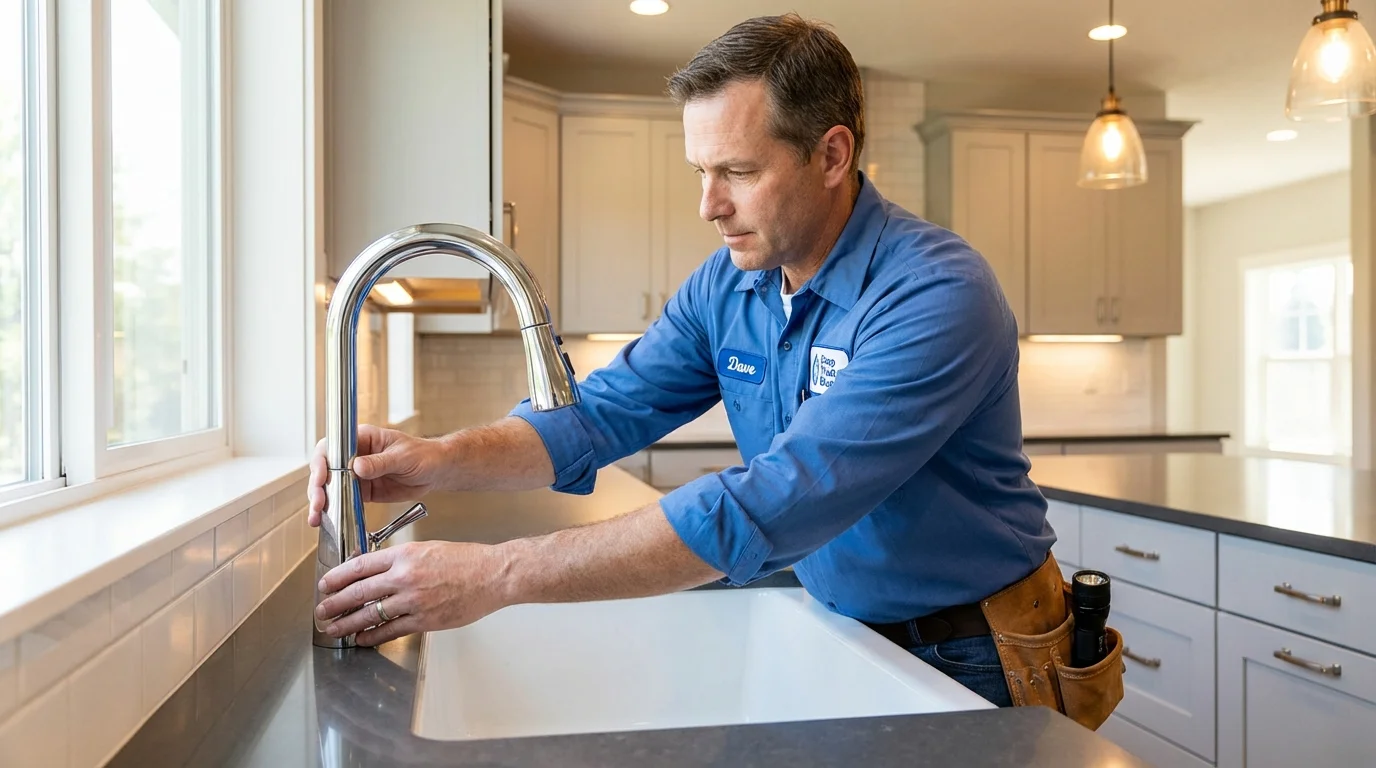 Kitchen faucet installation by Johns Plumbing LLC in Raven